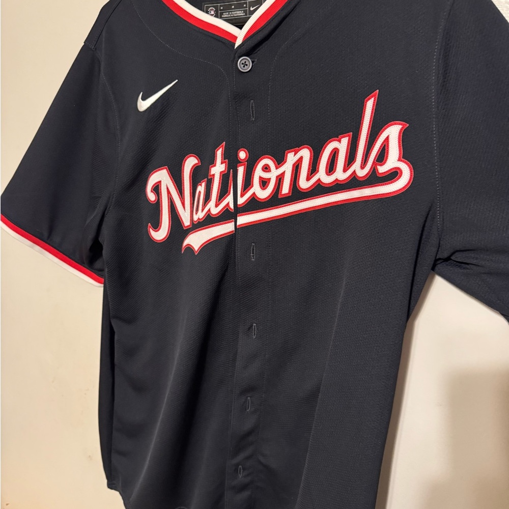 Nike Nationals Strasburg Black Jersey